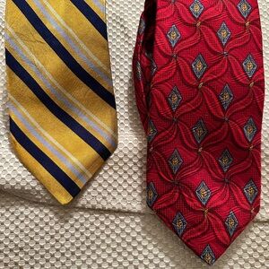 Robert Talbott Red and Yellow Ties with Patterns